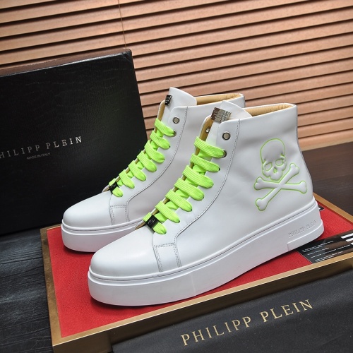Replica Philipp Plein PP High Tops Shoes For Men #1134100, $118.00 USD, [ITEM#1134100], Replica Philipp Plein PP High Tops Shoes outlet from China