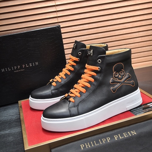 Replica Philipp Plein PP High Tops Shoes For Men #1134101, $118.00 USD, [ITEM#1134101], Replica Philipp Plein PP High Tops Shoes outlet from China