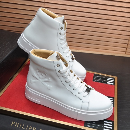 Replica Philipp Plein PP High Tops Shoes For Men #1134102 $118.00 USD for Wholesale
