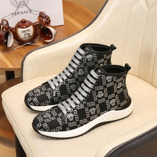 Replica Versace High Tops Shoes For Men #1134395, $80.00 USD, [ITEM#1134395], Replica Versace High Tops Shoes outlet from China