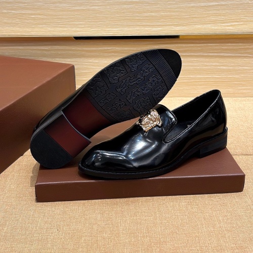 Replica Versace Leather Shoes For Men #1134901 $76.00 USD for Wholesale