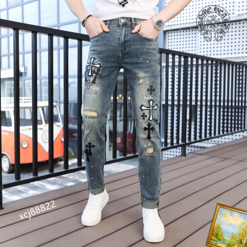 Replica Chrome Hearts Jeans For Men #1135954, $48.00 USD, [ITEM#1135954], Replica Chrome Hearts Jeans outlet from China