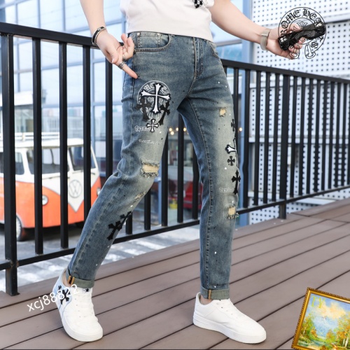 Replica Chrome Hearts Jeans For Men #1135954 $48.00 USD for Wholesale