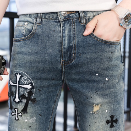 Replica Chrome Hearts Jeans For Men #1135954 $48.00 USD for Wholesale