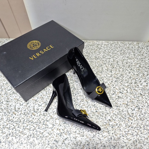 Replica Versace High-Heeled Shoes For Women #1137359 $112.00 USD for Wholesale