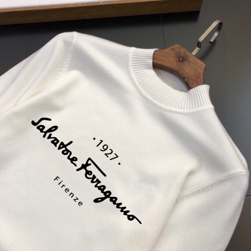 Replica Salvatore Ferragamo Sweaters Long Sleeved For Men #1137680 $42.00 USD for Wholesale