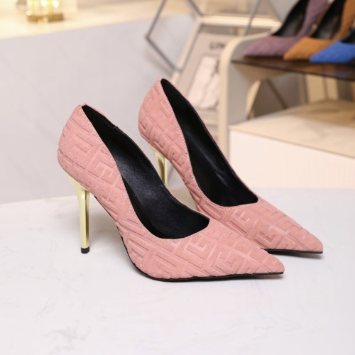 Replica Balmain High-Heeled Shoes For Women #1140141 $82.00 USD for Wholesale