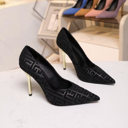 Replica Balmain High-Heeled Shoes For Women #1140145 $82.00 USD for Wholesale
