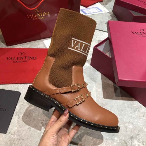 Replica Valentino Boots For Women #1140967 $100.00 USD for Wholesale