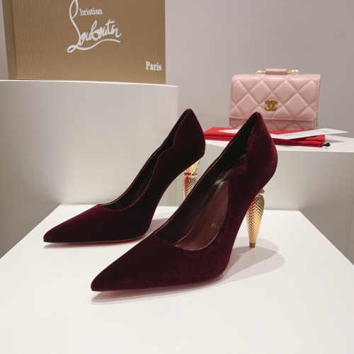 Replica Christian Louboutin High-heeled shoes For Women #1140989, $122.00 USD, [ITEM#1140989], Replica Christian Louboutin High-heeled shoes outlet from China
