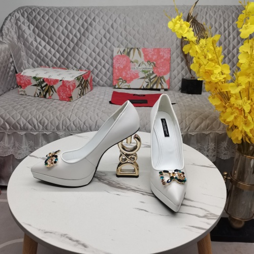 Replica Dolce & Gabbana D&G High-Heeled Shoes For Women #1141189 $160.00 USD for Wholesale