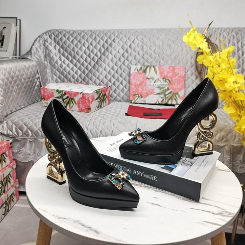 Replica Dolce & Gabbana D&G High-Heeled Shoes For Women #1141190 $160.00 USD for Wholesale