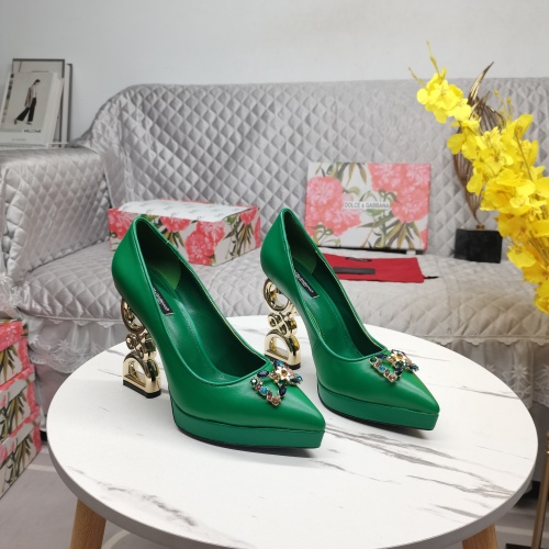 Replica Dolce &amp; Gabbana D&amp;G High-Heeled Shoes For Women #1141192, $160.00 USD, [ITEM#1141192], Replica Dolce &amp; Gabbana D&amp;G High-Heeled Shoes outlet from China