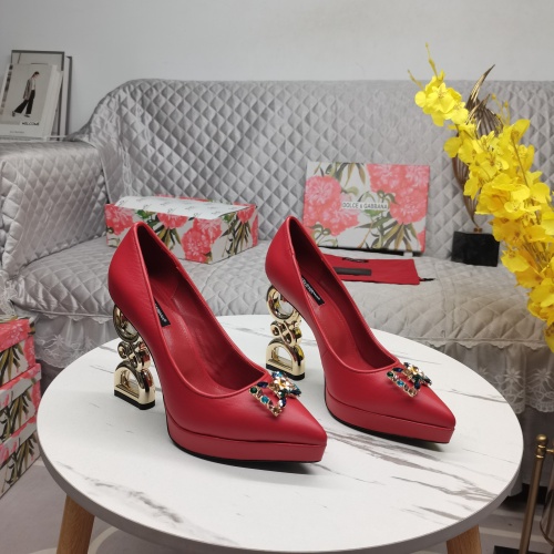 Replica Dolce &amp; Gabbana D&amp;G High-Heeled Shoes For Women #1141193, $160.00 USD, [ITEM#1141193], Replica Dolce &amp; Gabbana D&amp;G High-Heeled Shoes outlet from China