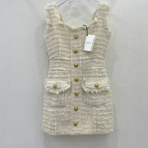 Replica Balmain Dresses Sleeveless For Women #1141382, $122.00 USD, [ITEM#1141382], Replica Balmain Dresses outlet from China