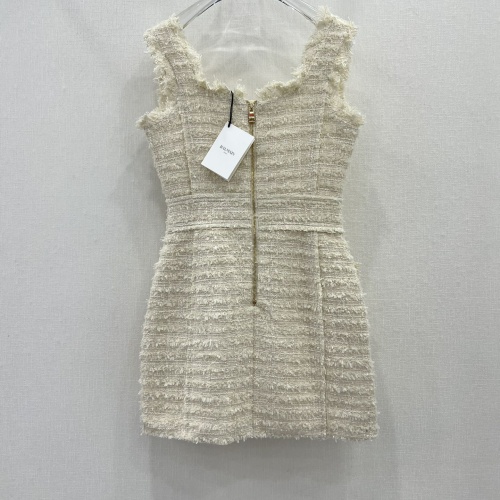 Replica Balmain Dresses Sleeveless For Women #1141382 $122.00 USD for Wholesale