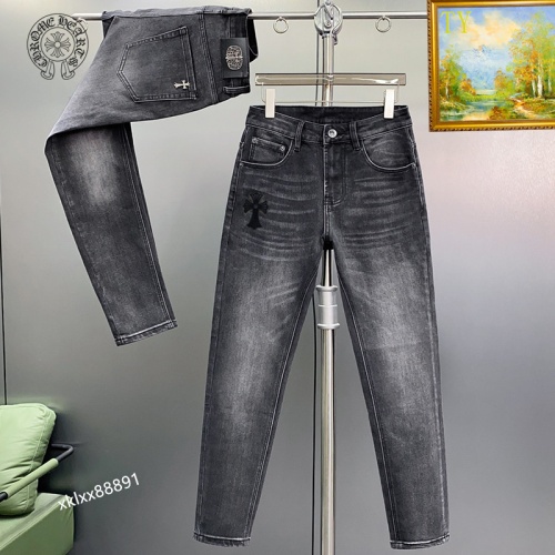 Replica Chrome Hearts Jeans For Men #1141791 $48.00 USD for Wholesale