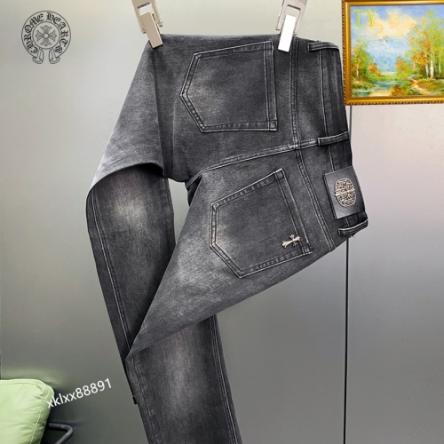 Replica Chrome Hearts Jeans For Men #1141791 $48.00 USD for Wholesale