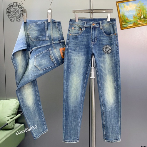 Replica Chrome Hearts Jeans For Men #1141821 $48.00 USD for Wholesale