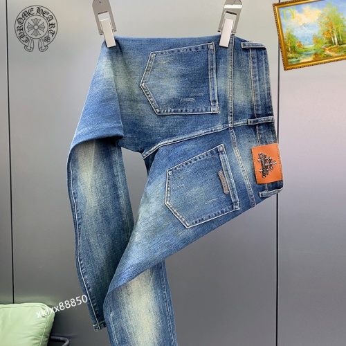 Replica Chrome Hearts Jeans For Men #1141821 $48.00 USD for Wholesale