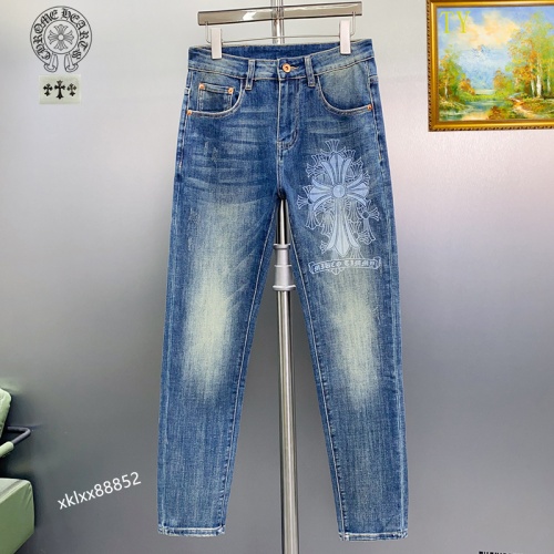 Replica Chrome Hearts Jeans For Men #1141822 $48.00 USD for Wholesale