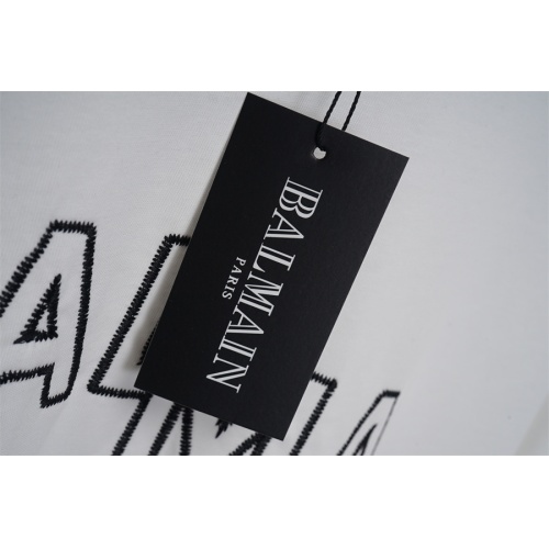 Replica Balmain T-Shirts Short Sleeved For Unisex #1142296 $32.00 USD for Wholesale