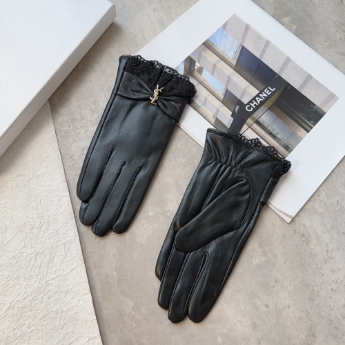 Replica Yves Saint Laurent Gloves For Women #1145107 $45.00 USD for Wholesale