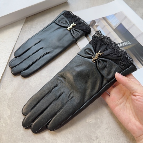 Replica Yves Saint Laurent Gloves For Women #1145107 $45.00 USD for Wholesale