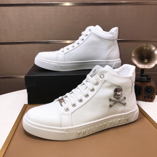 Replica Philipp Plein PP High Tops Shoes For Men #1148172, $88.00 USD, [ITEM#1148172], Replica Philipp Plein PP High Tops Shoes outlet from China
