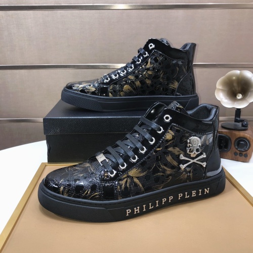 Replica Philipp Plein PP High Tops Shoes For Men #1148173, $88.00 USD, [ITEM#1148173], Replica Philipp Plein PP High Tops Shoes outlet from China