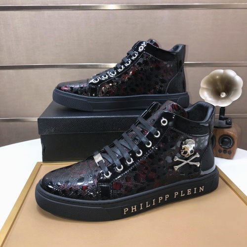 Replica Philipp Plein PP High Tops Shoes For Men #1148177, $88.00 USD, [ITEM#1148177], Replica Philipp Plein PP High Tops Shoes outlet from China
