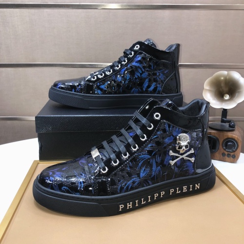Replica Philipp Plein PP High Tops Shoes For Men #1148180, $88.00 USD, [ITEM#1148180], Replica Philipp Plein PP High Tops Shoes outlet from China