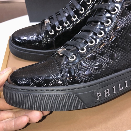 Replica Philipp Plein PP High Tops Shoes For Men #1148181 $88.00 USD for Wholesale