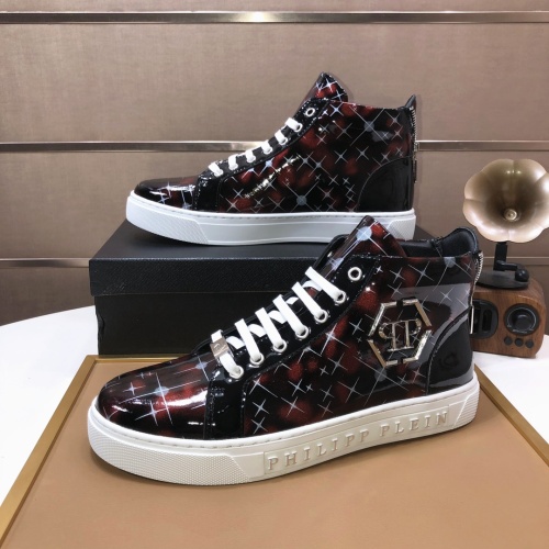 Replica Philipp Plein PP High Tops Shoes For Men #1148183, $88.00 USD, [ITEM#1148183], Replica Philipp Plein PP High Tops Shoes outlet from China