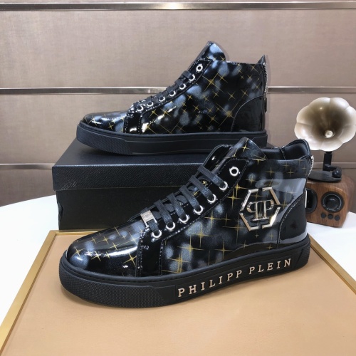 Replica Philipp Plein PP High Tops Shoes For Men #1148184, $88.00 USD, [ITEM#1148184], Replica Philipp Plein PP High Tops Shoes outlet from China