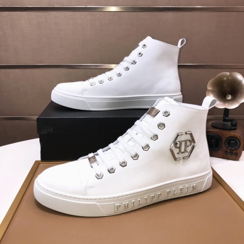 Replica Philipp Plein PP High Tops Shoes For Men #1148188, $88.00 USD, [ITEM#1148188], Replica Philipp Plein PP High Tops Shoes outlet from China