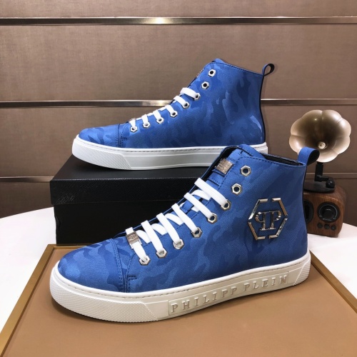 Replica Philipp Plein PP High Tops Shoes For Men #1148192, $88.00 USD, [ITEM#1148192], Replica Philipp Plein PP High Tops Shoes outlet from China