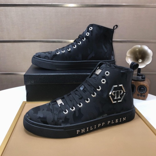 Replica Philipp Plein PP High Tops Shoes For Men #1148194, $88.00 USD, [ITEM#1148194], Replica Philipp Plein PP High Tops Shoes outlet from China