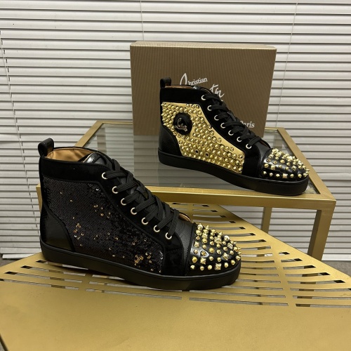 Replica Christian Louboutin High Top Shoes For Men #1148724, $98.00 USD, [ITEM#1148724], Replica Christian Louboutin High Top Shoes outlet from China