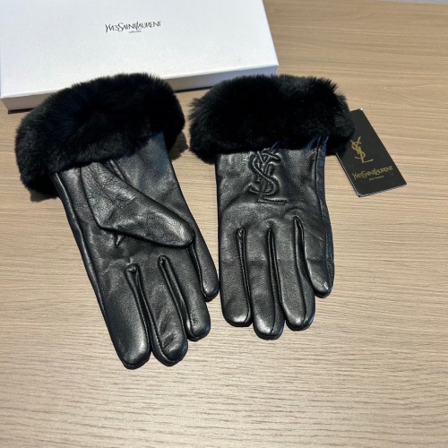 Replica Yves Saint Laurent Gloves For Women #1149886 $56.00 USD for Wholesale