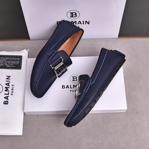 Replica Balmain Leather Shoes For Men #1155490 $76.00 USD for Wholesale