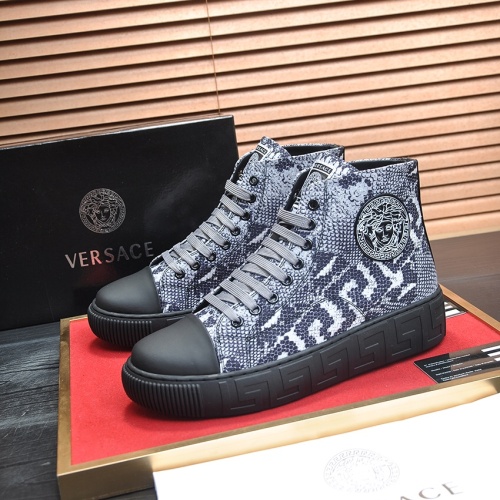 Replica Versace High Tops Shoes For Men #1155641, $85.00 USD, [ITEM#1155641], Replica Versace High Tops Shoes outlet from China
