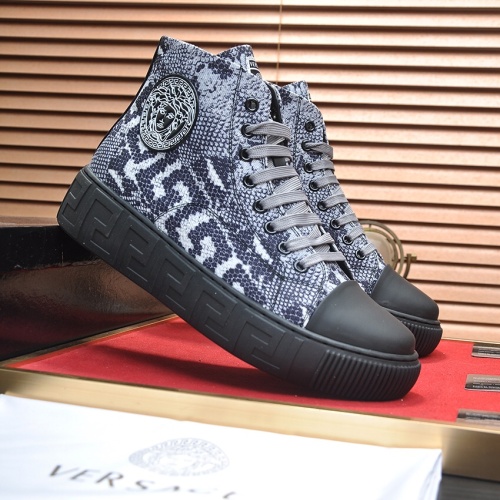 Replica Versace High Tops Shoes For Men #1155641 $85.00 USD for Wholesale