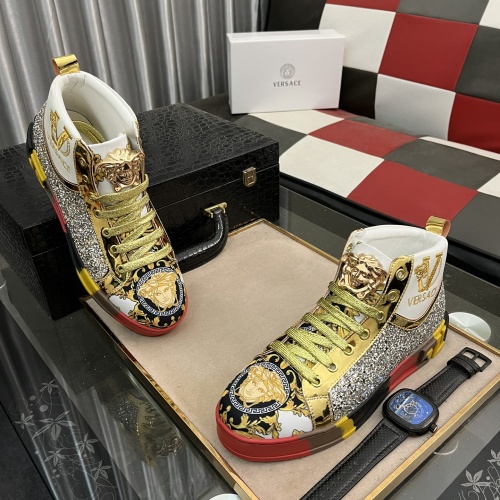 Replica Versace High Tops Shoes For Men #1155645 $80.00 USD for Wholesale