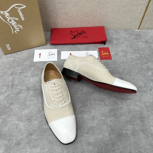 Replica Christian Louboutin Leather Shoes For Men #1155692 $180.00 USD for Wholesale
