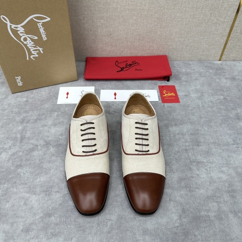 Replica Christian Louboutin Leather Shoes For Men #1155694 $180.00 USD for Wholesale