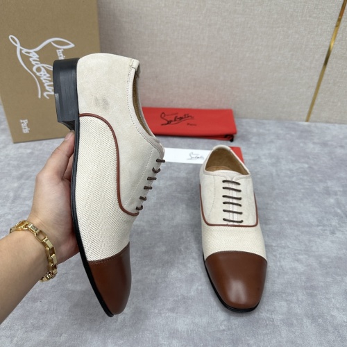 Replica Christian Louboutin Leather Shoes For Men #1155694 $180.00 USD for Wholesale