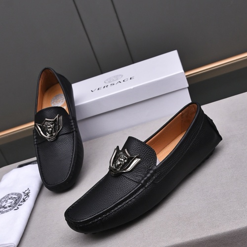 Replica Versace Leather Shoes For Men #1156099, $76.00 USD, [ITEM#1156099], Replica Versace Leather Shoes outlet from China