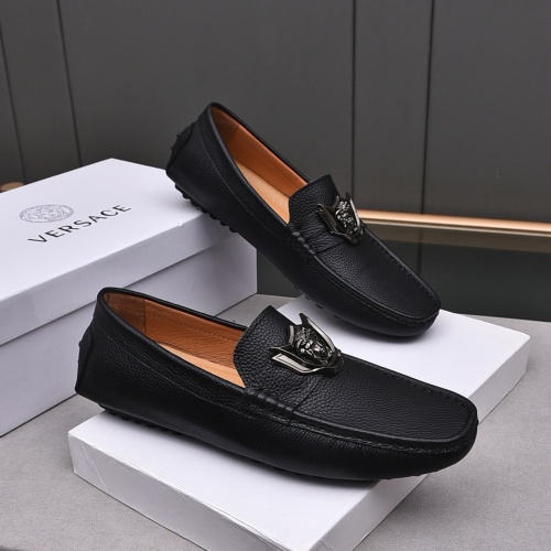 Replica Versace Leather Shoes For Men #1156099 $76.00 USD for Wholesale