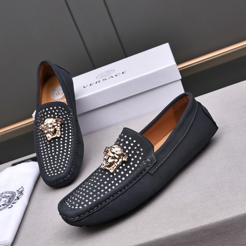 Replica Versace Leather Shoes For Men #1156103, $76.00 USD, [ITEM#1156103], Replica Versace Leather Shoes outlet from China